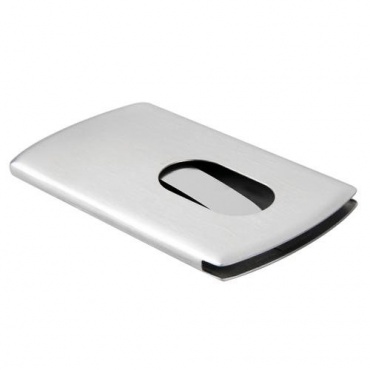 emall supply Visitenkarten Box Spender Etui Matt aus Edelstahl Bild 1