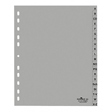 Durable Ordnerregister DIN A4, A-Z, grau, 1 Stck Bild 1