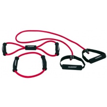 Arm- und Beintrainer, Fitness-Expanderset 3-teilig, rot von Hudora Bild 1