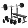 Hantelbank mit Hantelset und 100kg Kunststoff, 10000299 von Gorilla Sports Bild 1