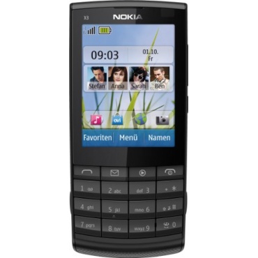 Nokia X3-02 Handy 2.4 Zoll Touch&Type Display, 5 MP Kamera dark metal Bild 1