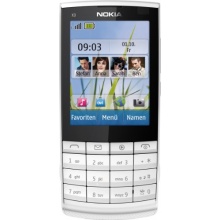 Nokia X3-02 Block Handy, 2.4 Zoll Touch&Type Display, 5 MP Kamera white silver Bild 1