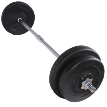  Hantelstange mit rutschfesten Griffflchen inkl. 4 Gewichte, 30kg von Physionics Bild 1