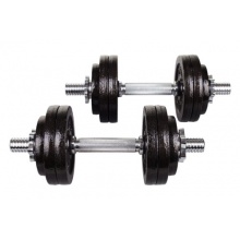30 kg (2 x 15 kg) Guss Kurzhantel Hantelset 30 mm von Hop-Sport Bild 1