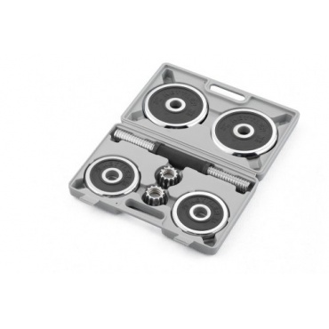 Kurzhantel-Set Chrom-Gummi, silver/black, 10 kg von Kettler Bild 1