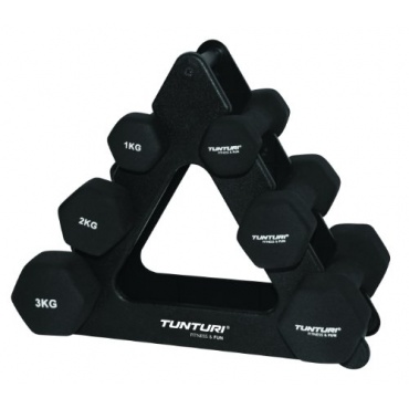 Hantel Neopren-set 3 Paar + Stnder, 14TUSCL107 von Tunturi Bild 1
