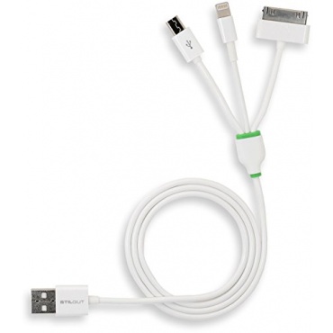 StilGut Magic Trio - Lightning Dock Micro-USB Sync- und Ladekabel wei Bild 1