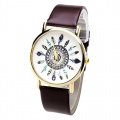 Better Dealz Damen Lssig Armbanduhr Feder Blatt Kaffee Bild 1