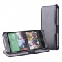 EasyAcc HTC One M8 Hülle Leder Flip Case schwarz Bild 1