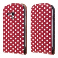 ECENCE 14030402 Samsung Galaxy S3 mini flip Case rot weiß gepunktet Bild 1
