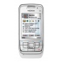 Nokia E66 Slider Handy white steel Bild 1