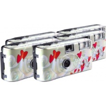 TopShot Flying Hearts Einwegkamera Hochzeitskamera 27 Fotos Blitz 5er Pack Bild 1