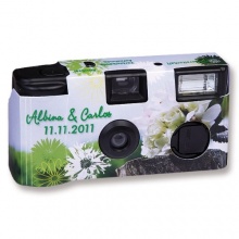Einwegkamera Blumenstrau mit Personalisierung Bild 1