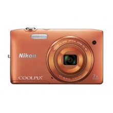 Nikon Coolpix S3500 Kleinbildkamera orange Bild 1