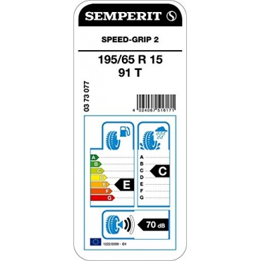 Semperit, 195/65R15 91T Speed-Grip 2 e/c/70 Winterreifen Bild 1