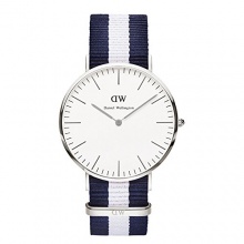 Daniel Wellington Herren Analog Armbanduhr XL Glasgow Analog Quarz Nylon 0204DW Bild 1