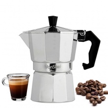 VonShef Italienischer Espressokocher für den Herd, 3 oder 6 Tassen Bild 1