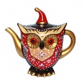 Kaffeekanne Eule aus Leichtkeramik Hand bemalt von Jameson und Tailer Bild 1