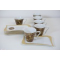 KAFFEESERVICE MODERN 6 PERSONEN LEOPARD 12TLG PORZELLAN von Tinas Collection Bild 1