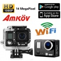AMKOV Full HD 1080p Wasserdicht 14,0MP Wifi Helmkamera Bild 1