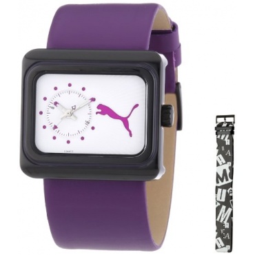 Puma Time Damen analoge Armbanduhr Quarz Leder  Bild 1