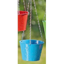 Pflanztopfhänger Tilla Metall blau D 15 cm Blumenampel Bild 1