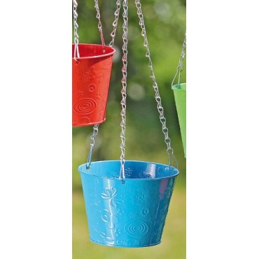 Pflanztopfhnger Tilla Metall blau D 15 cm Blumenampel Bild 1