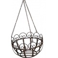 Hngekorb Metall antikbraun rund H 52 cm Blumenampel Bild 1