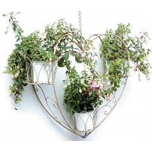 Dekorative Blumenampel HERZ Metall, 3 Krbe, 50x62 cm Bild 1