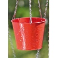 Blumenampel Tilla Metall rot D 18 cm Bild 1