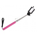 Alsino Selfiestick Selfie Stab mit Kabel pink Bild 1