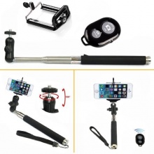 Portable erweiterbar Selfie Stick Einbeinstativ Kit Bluetooth Bild 1