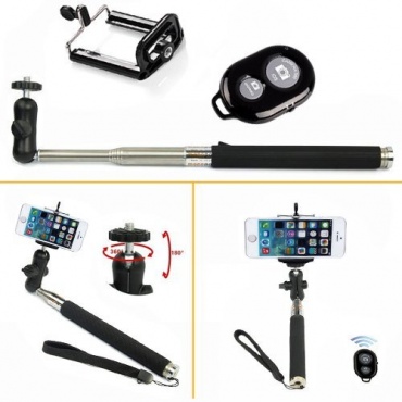 Portable erweiterbar Selfie Stick Einbeinstativ Kit Bluetooth Bild 1