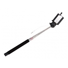 Alsino Selfiestick Selfie Stab mit Kabel schwarz Bild 1