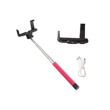 Invero Eingebaute drahtlose Bluetooth Selfie Stick Pink Bild 1