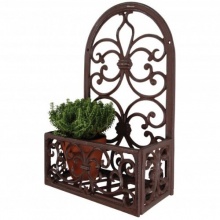 Esschert Design Blumenampel Beetkasten Gusseisen rund Bild 1