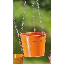 Boltze Sol Metall orange D 15 cm Blumenampel Bild 1