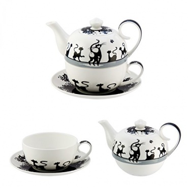 4tlg. Set Tea for one Diamant, Katze von Jameson und Tailor Bild 1