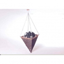 Blumenampel quadratisch grau Seegras Bild 1