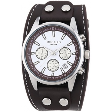 Mike Ellis New York Herren XL Chronograph Quarz Leder SL4-60223 Bild 1
