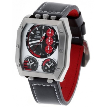 Detomaso Trend Herren Torino Chronograph 3 Timezone Silber Bild 1