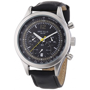 Mike Ellis New York Herren XL Chronograph Quarz Leder SL4-60226 Bild 1