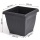 1 Blumenkbel Blumentopf + Untersetzer anthrazit 30 x 30 cm Bild 1