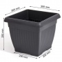 1 Blumenkbel Blumentopf + Untersetzer anthrazit 30 x 30 cm Bild 1
