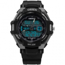 OHSEN Sportuhr LED Digitaluhr LCD Herren Uhr Quarzuhr Gummi Bild 1