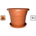 Blumentopf rund d 25 cm h 20 cm inkl. Untersetzer Bild 1