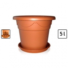 Blumentopf rund d 25 cm h 20 cm inkl. Untersetzer Bild 1