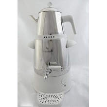 Schillerbach Firuze Samovar Weiss Metall Semaver Teemaschine Bild 1