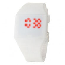 Touch Screen LED Digital Sportuhr Silikon Herren Uhr Weiß Bild 1