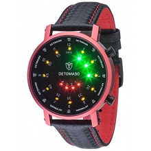 Detomaso Herren SPACY TIMELINE Aluminium RED Digital DT1067-A Bild 1